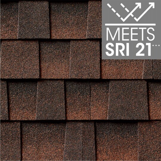 Timberline HDZ RS Hickory cool roof shingle, meets SRI 21