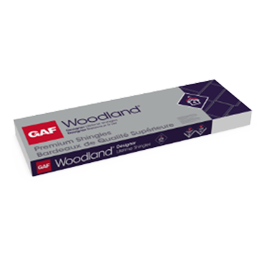 package of Woodland roof shingles
