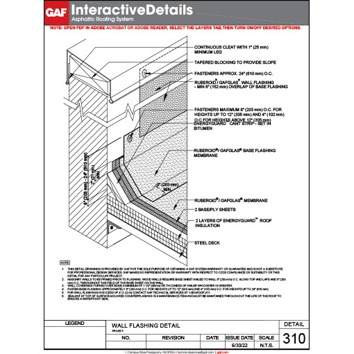 310 wall flashing sample