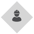 Contractor icon in diamond