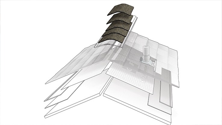 Ridge cap shingles, the finishing touch of the GAF Lifetime Roofing system